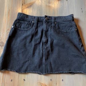 Madewell Black Denim Skirt